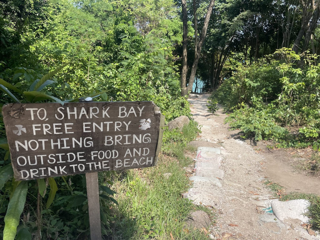 Free entry to Shark Bay in Koh Tao