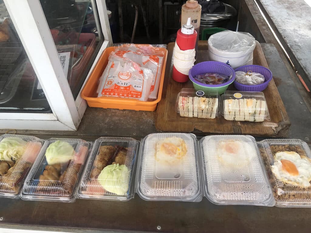 Food portions at the Koh Chang ferry