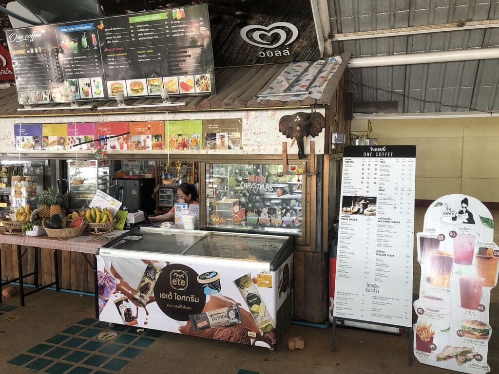 Snacks and coffee at Koh Chang ferry terminal