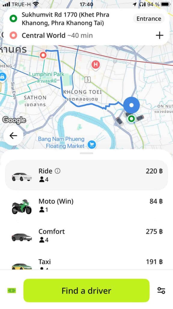 inDrive taxi app
