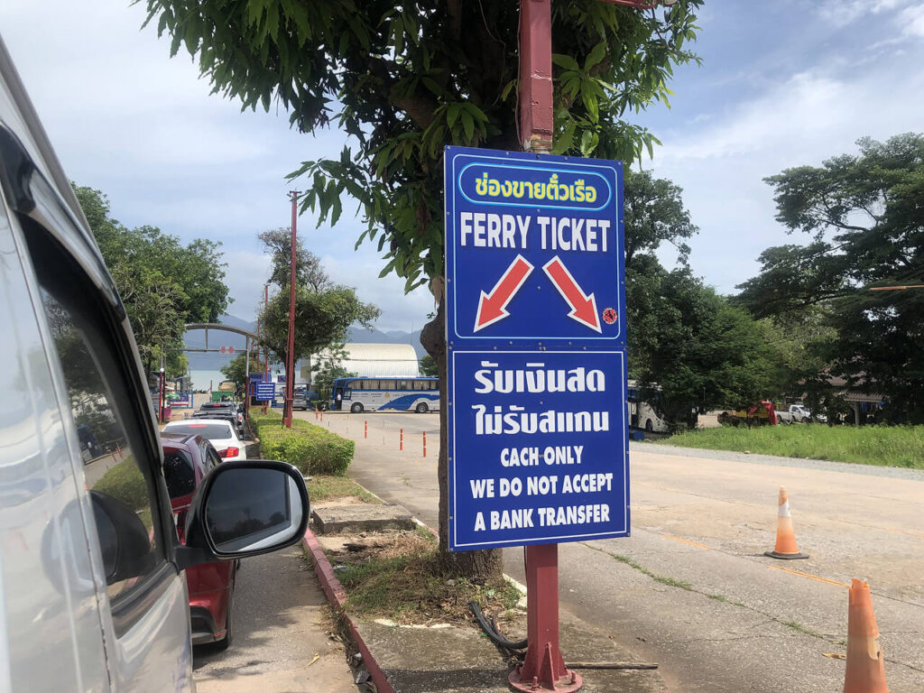 Koh Chang ferry tickets can only be purchased with cash