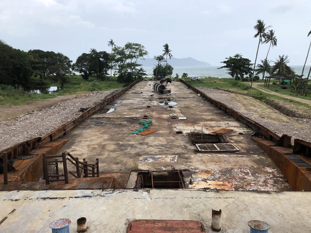 Remains of the Galaxy cruise ship at the abandoned Grand Lagoona Resort in Koh Chang, Thailand