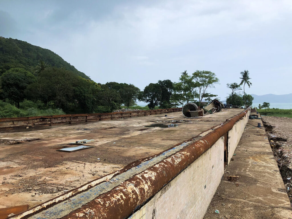 What remains of the Galaxy ship at the abandoned Koh Chang resort