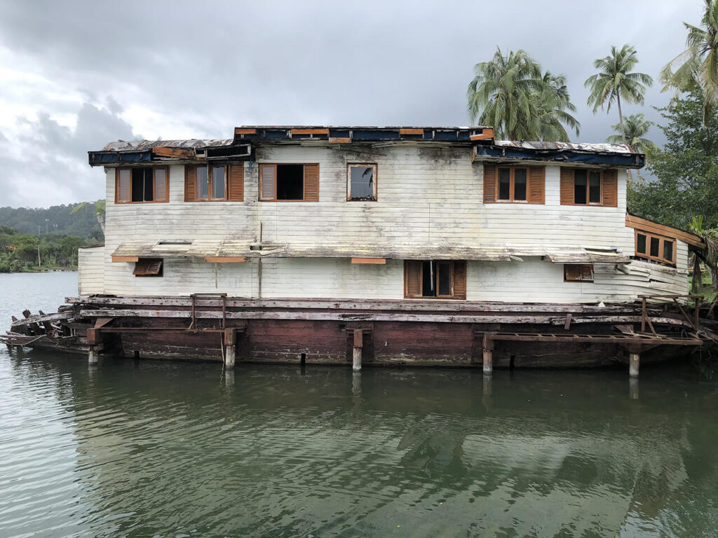 Decaying wooden house at the abandoned Grand Lagoona Resort in Koh Chang