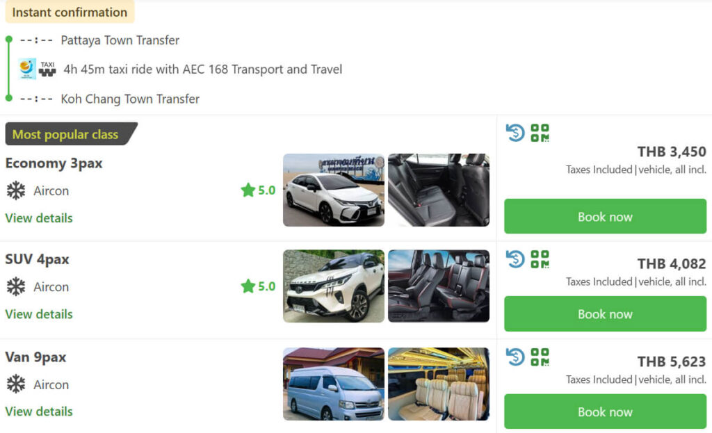 Private Transfer from Pattaya to Koh Chang