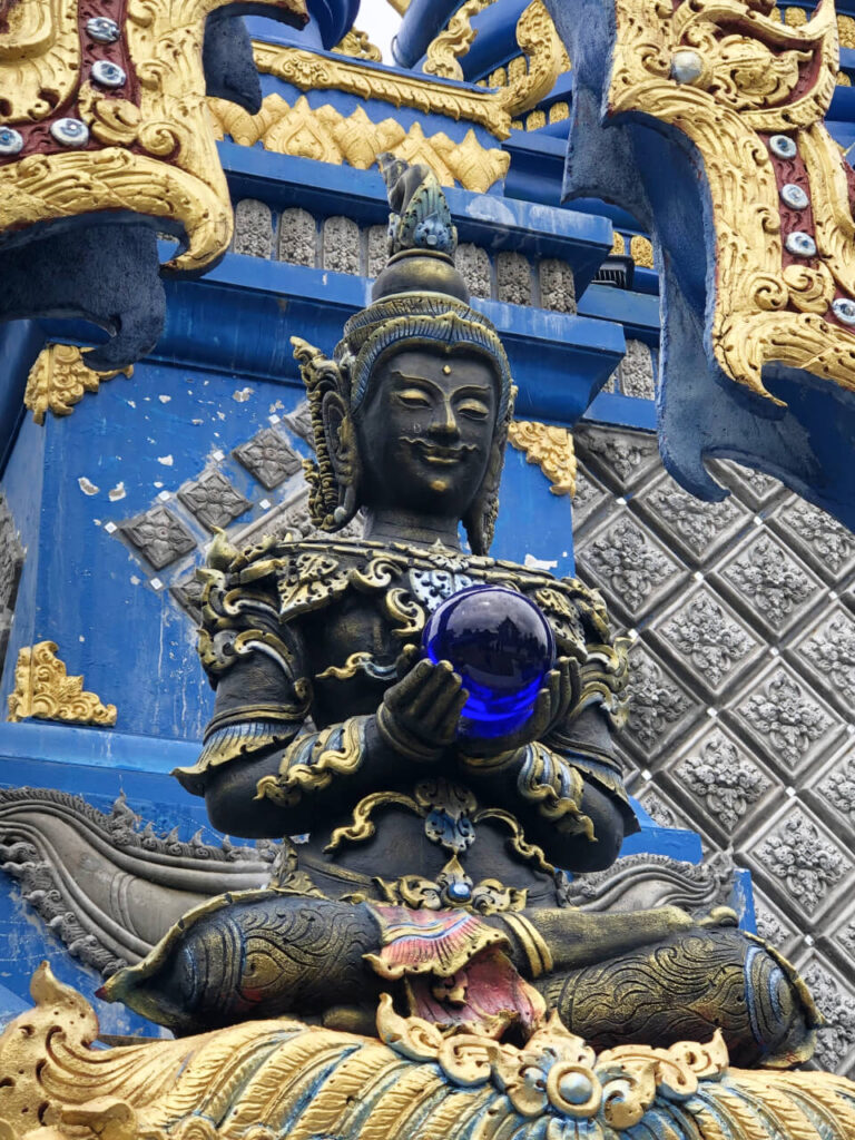 Buddha statue in the Blue Temple in Chiang Rai