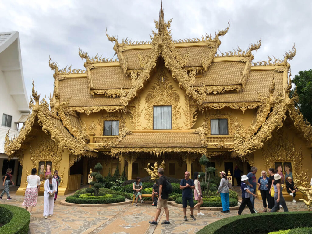 Golden toilet building at the White Temple in Chiang Rai