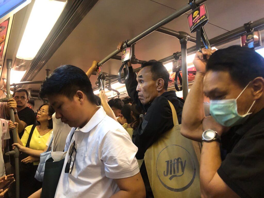 BTS rush hour in Bangkok