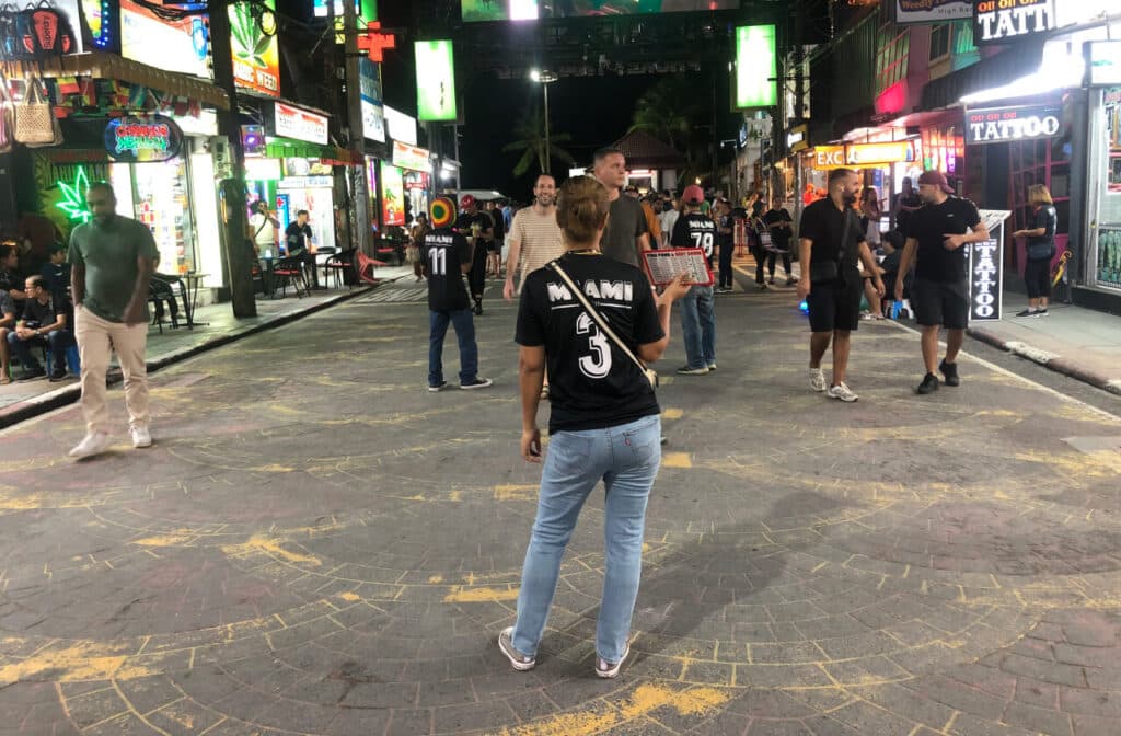 Ping Pong Show Promoter on Bangla Road