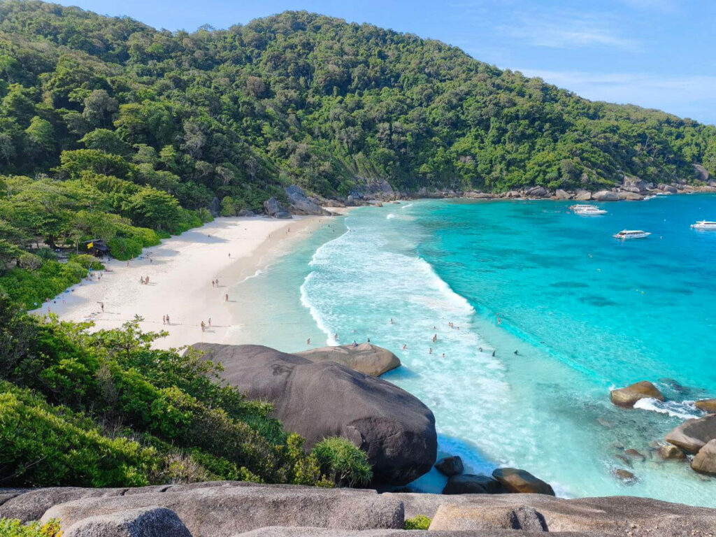 Similan Islands viewpoint on Sailboat Rock