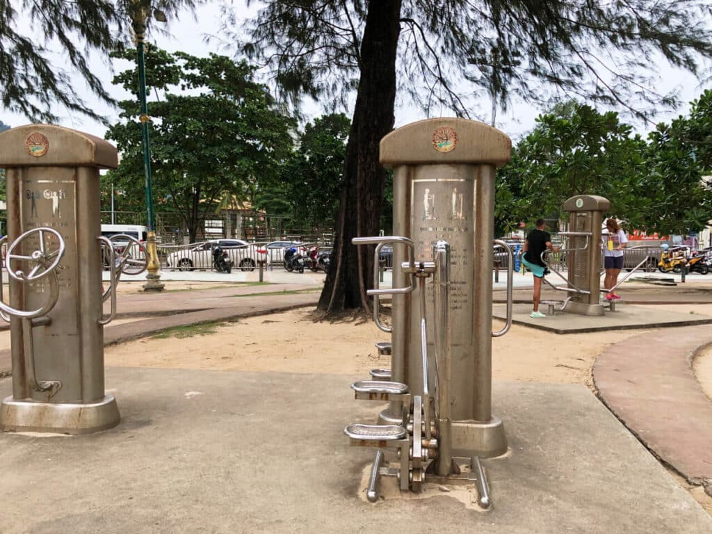 Workout area on Patong Beach