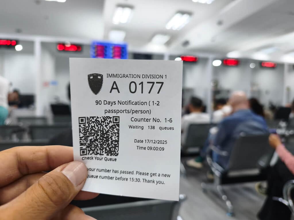 90 days notification in Thailand