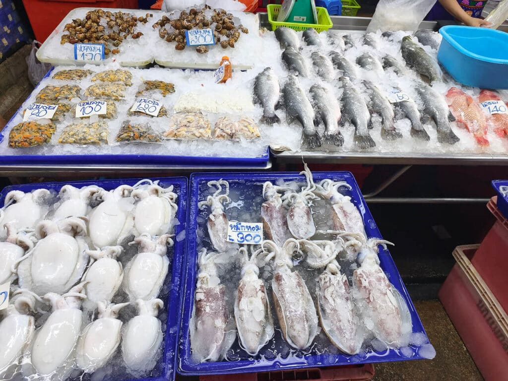 Seafood at Mae Klong Market