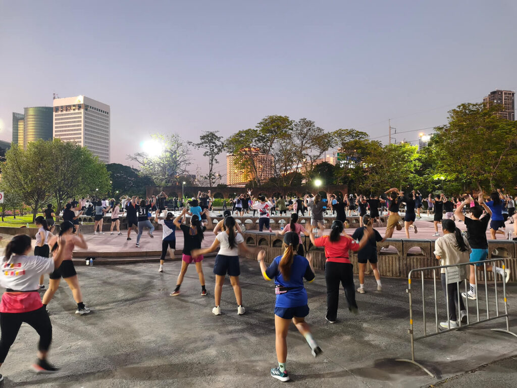 Group aerobics in Chatuchak park