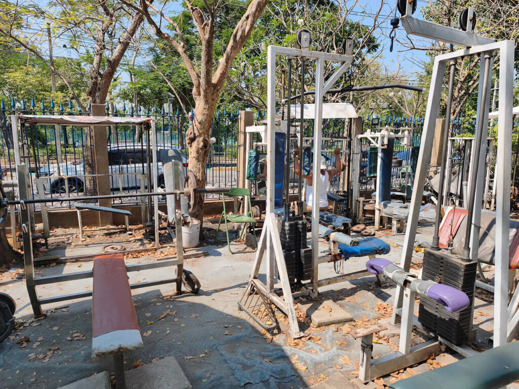 Outdoor gym in Chatuchak Park