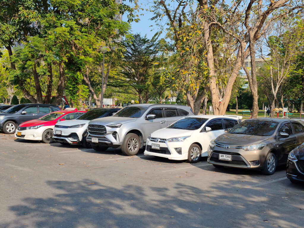 Parking area at Chatuchak Park