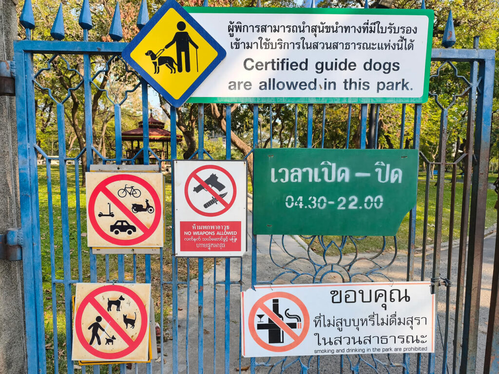 What Is Not Allowed in Chatuchak Park