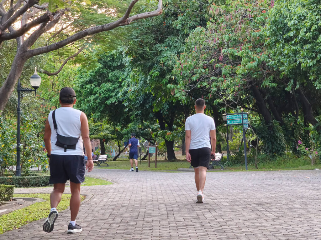 People jogging at Queen Sirikit Park