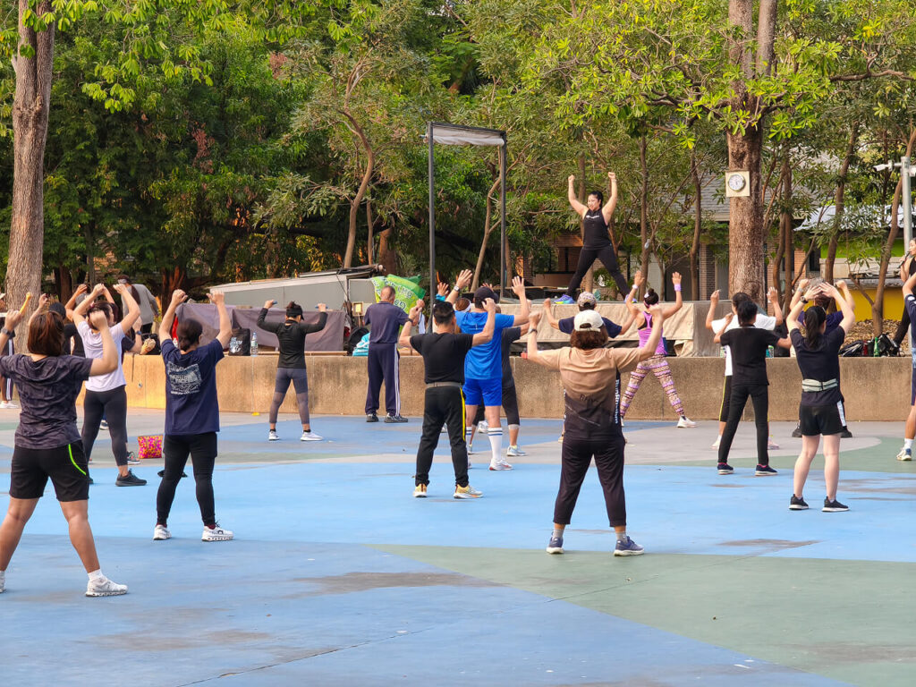 Group Aerobics at Rot Fai Park
