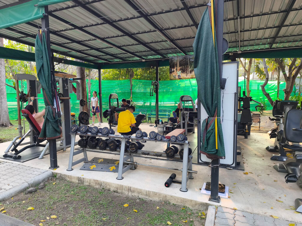 Outdoor gym at Rot Fai Park
