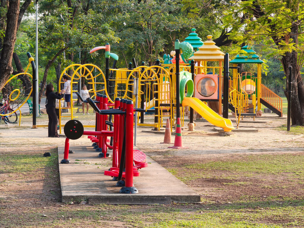 children's playground at rot fai park