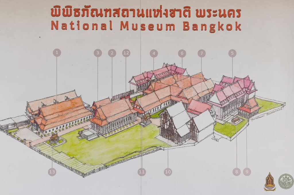 Map of the National Museum Bangkok