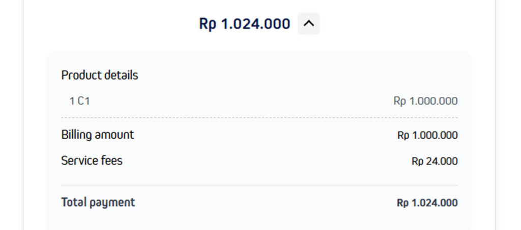 C1 visa cost for Indonesia official government fee