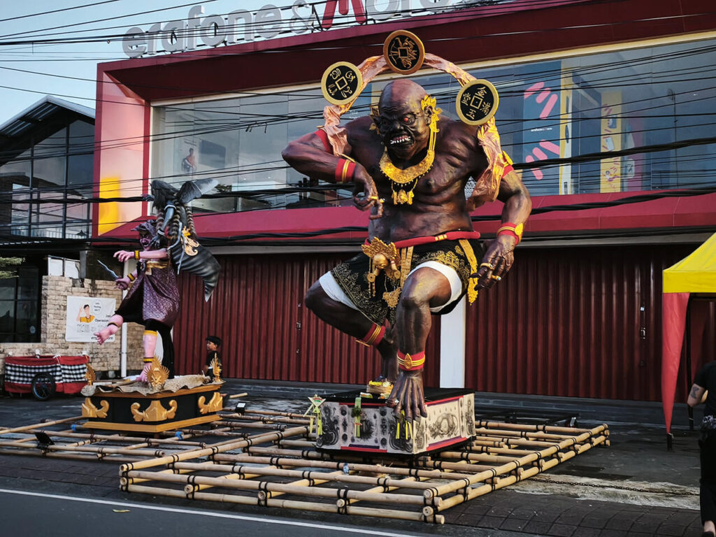 Balinese Ogoh-Ogoh puppets before Nyepi celebration