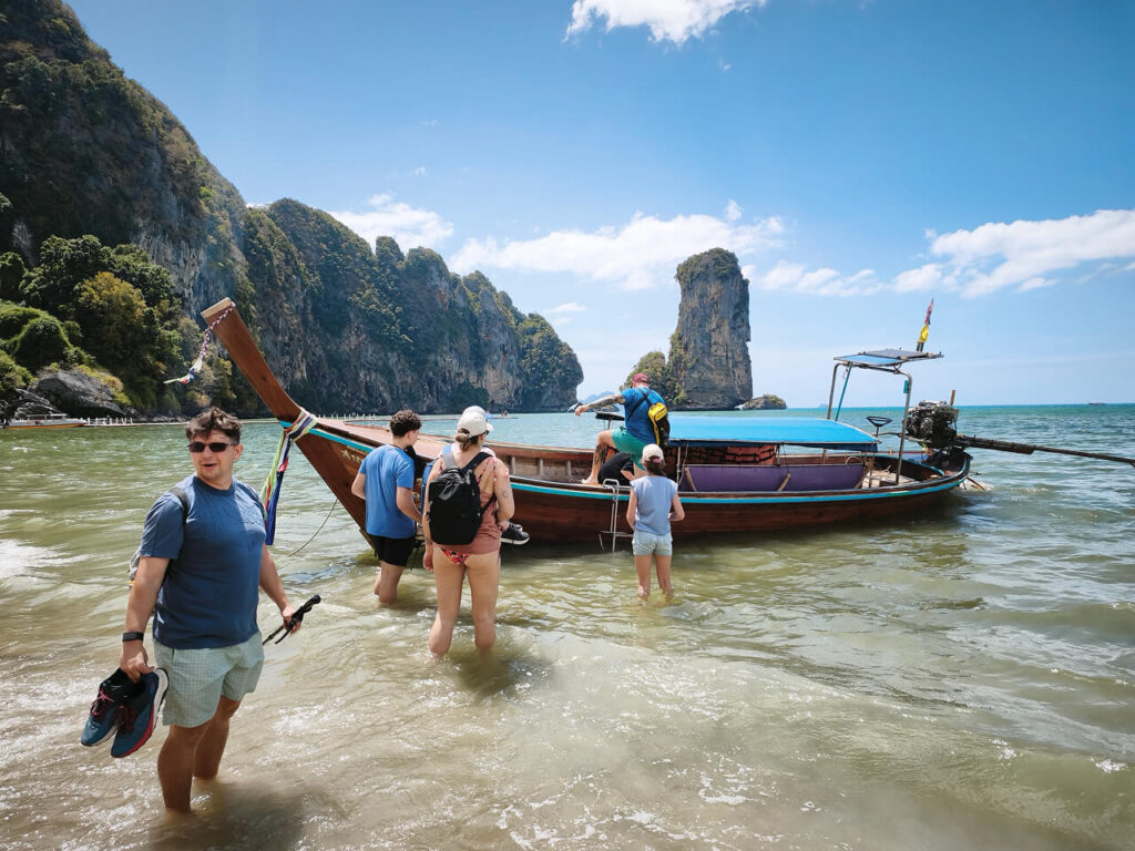 Longtail boat from Pai Plong Beach to Railay Beach