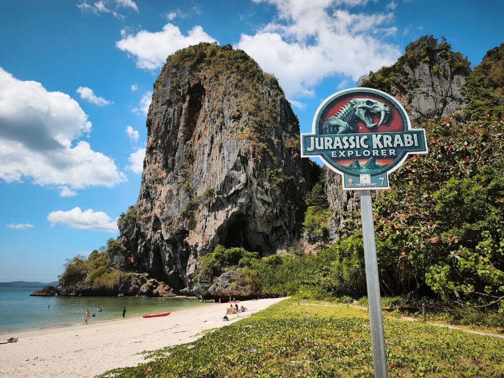 Jurassic Park Sign at Phra Nang Beach