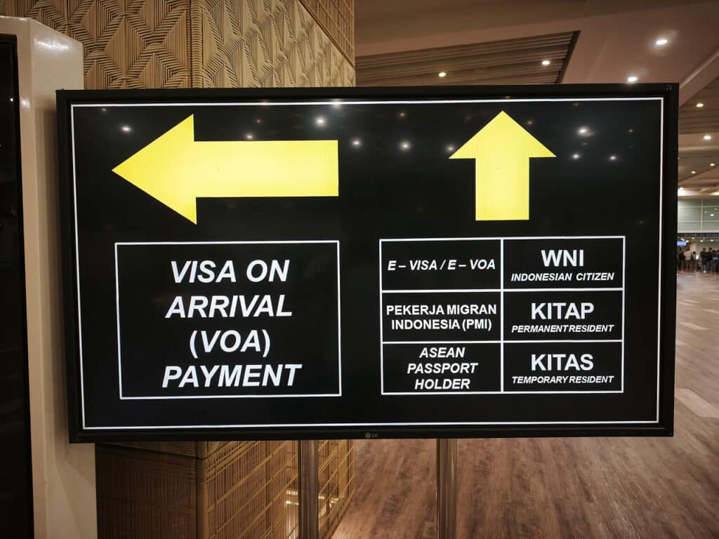 Separate queue lines for VOA and eVOA holders at Bali airport