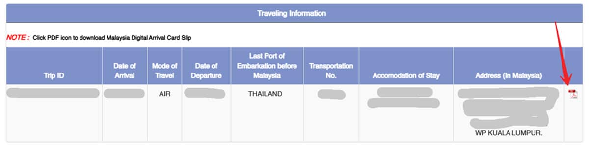 How to apply for MDAC (Malaysia Digital Arrival Card). Step 7