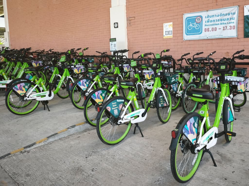 Bicycle rentals in Benjakitti Park