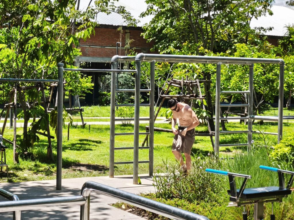 Outdoor Fitness Area at Benchakitti Park
