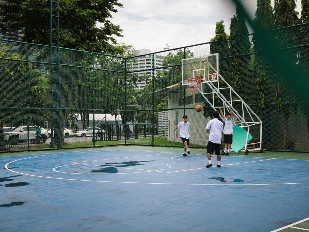 Basketball court in Lumphini Park