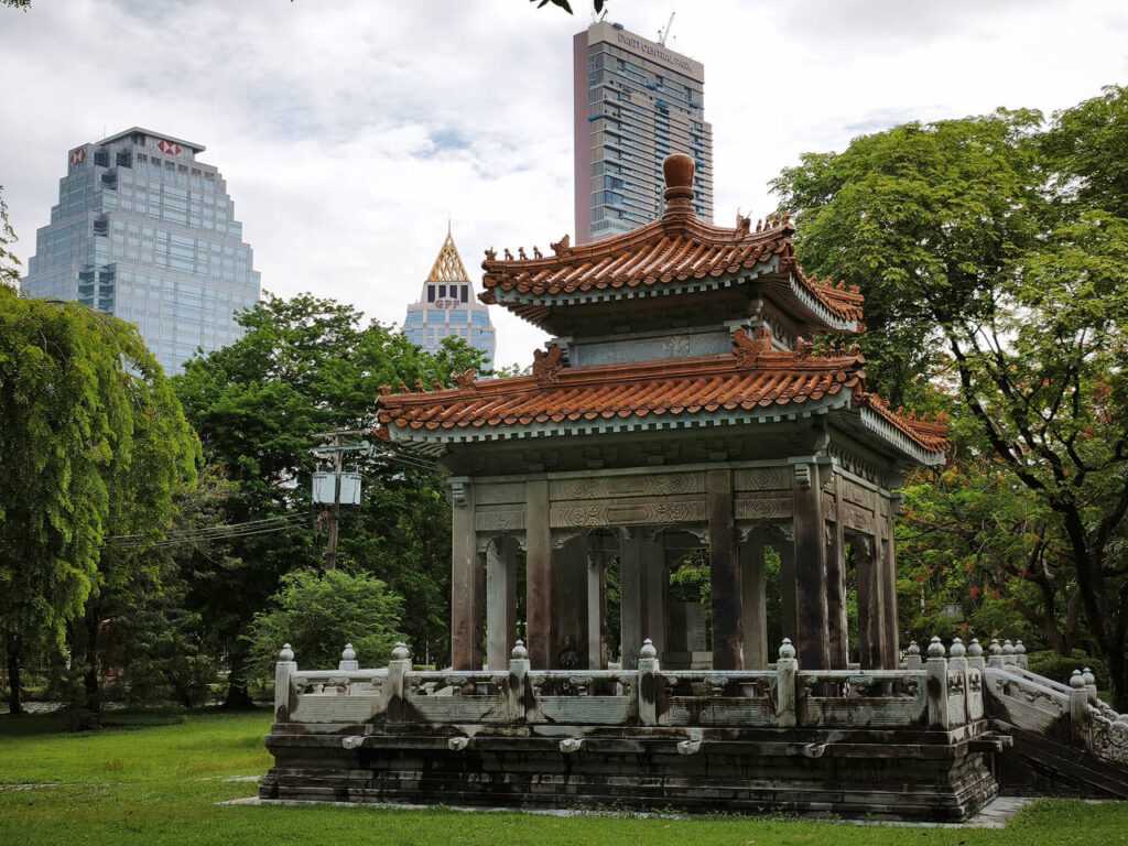 Old beautiful building in Lumphini park