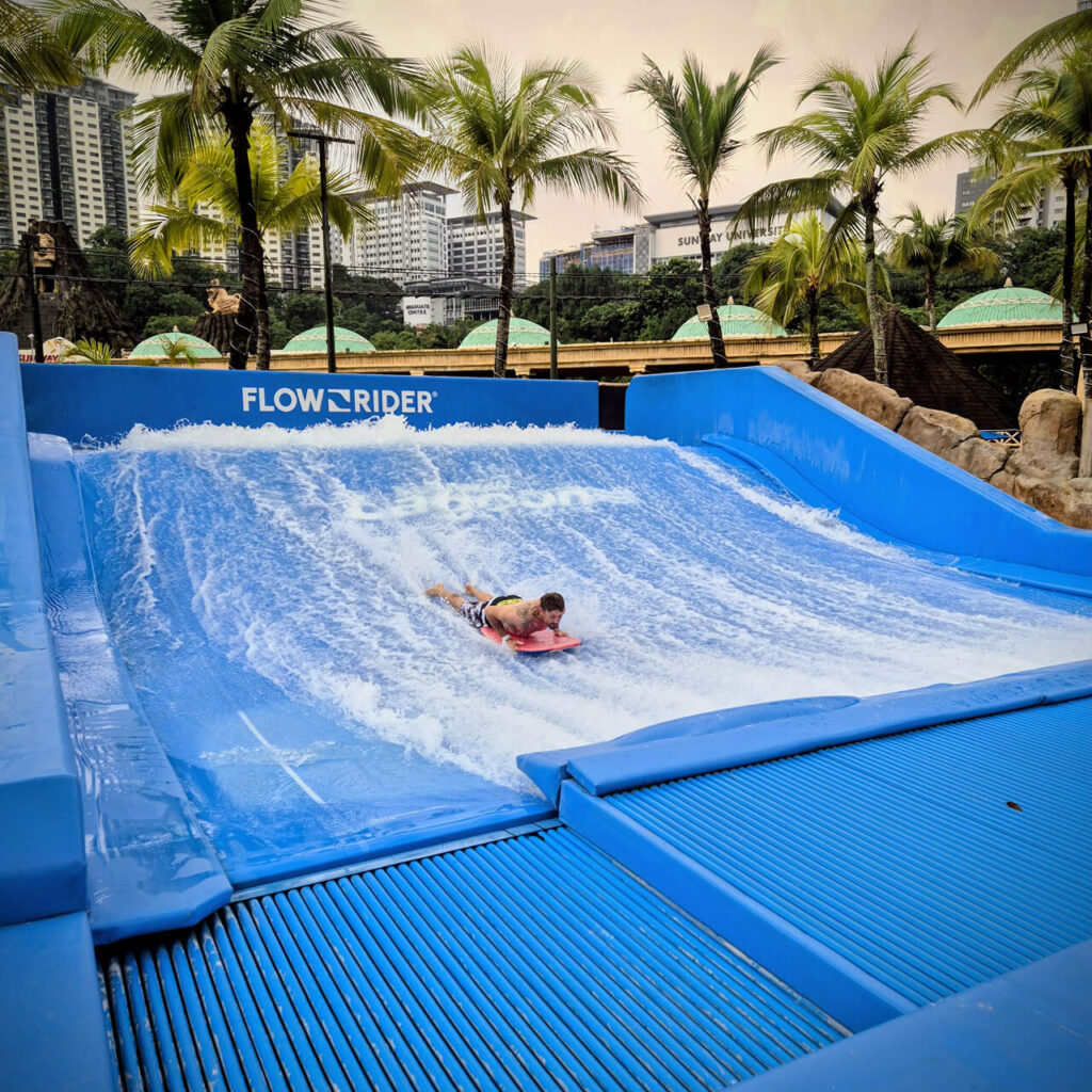 Surfing attraction at Sunway Lagoon theme park
