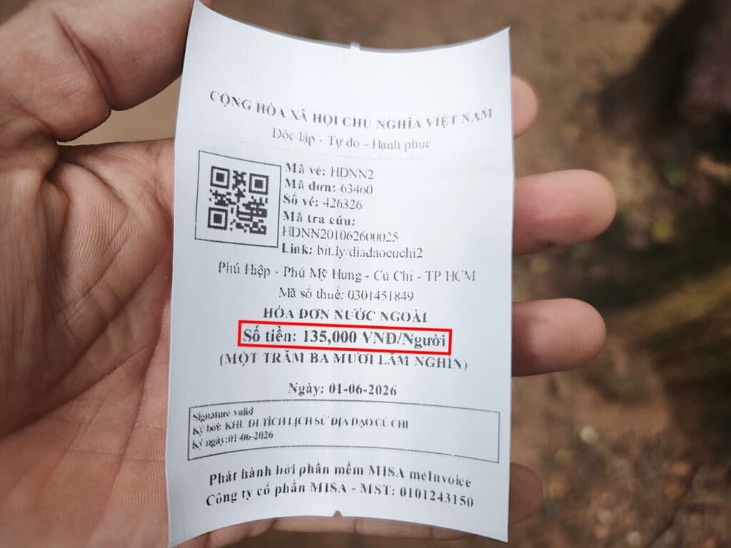 Cu Chi Tunnels Entrance Fee