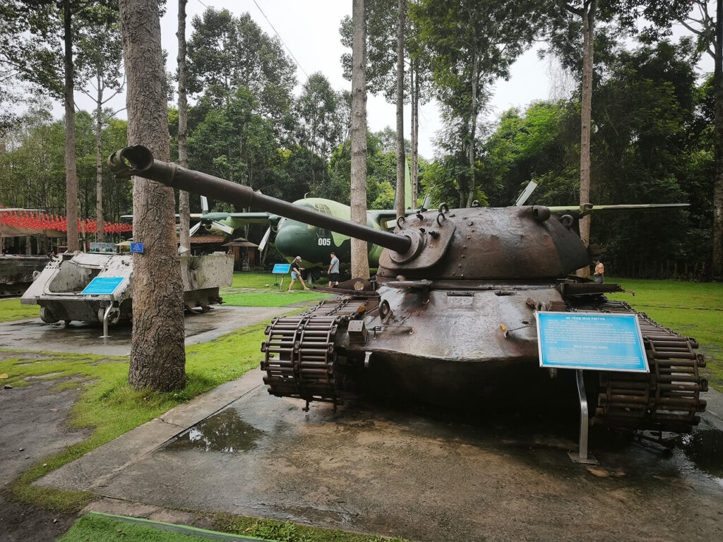 Vietnam War Military Equipment at Cu Chi Tunnels