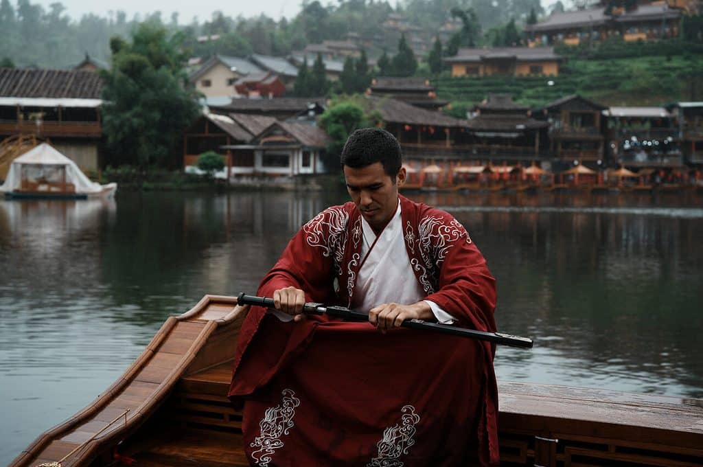 Traditional Chinese costume photo shoot in Ban Rak Thai