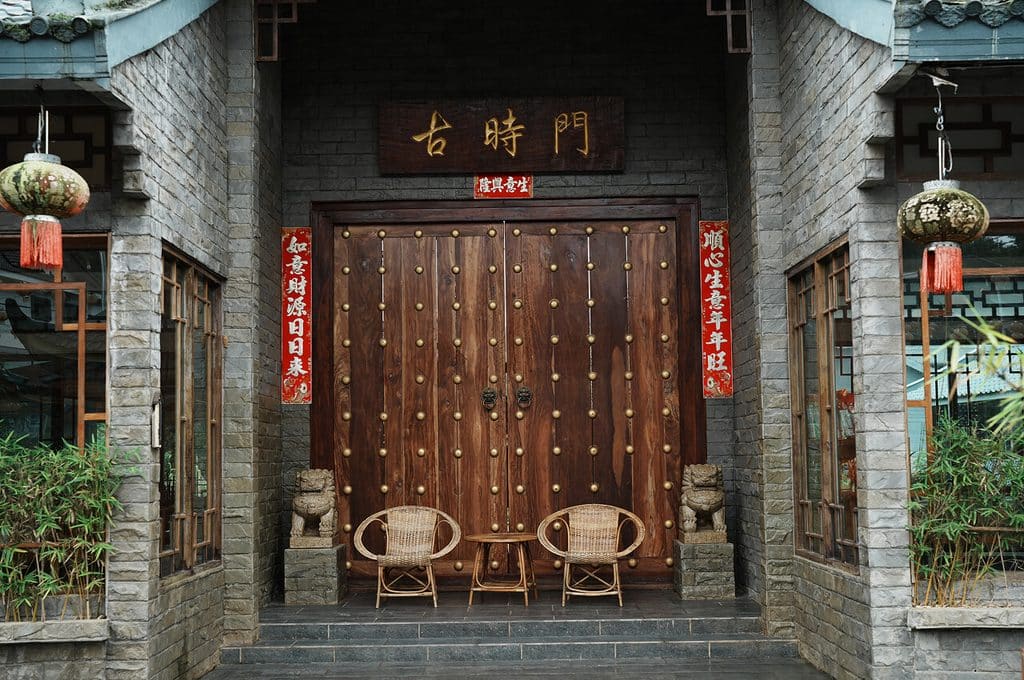 Chinese-style architecture in Ban Rak Thai